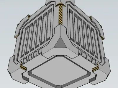 3D Container metal box Low-poly 3D model