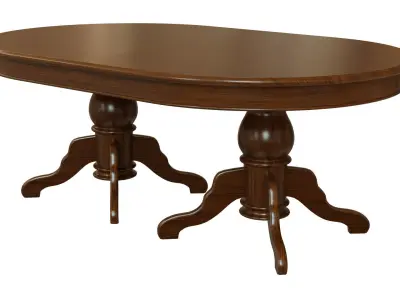 Wood table 2000 Low-poly 3D model