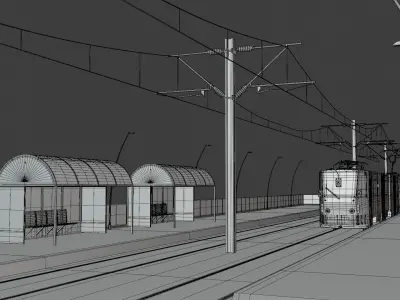 KT8D5 tram stop 3D model