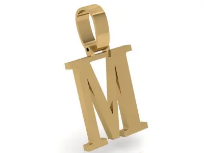 M Letter Pendant 3849 3D print model