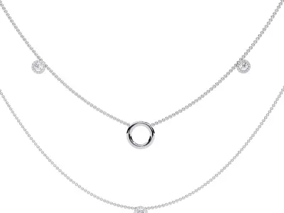 Diamond Necklace 360 animation renders 3dm stl details 3D print model