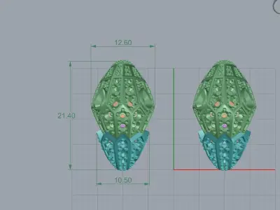 Bvlgari Serpenti Earrings 3D print model