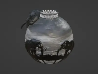 Elephant vase design 3D print model