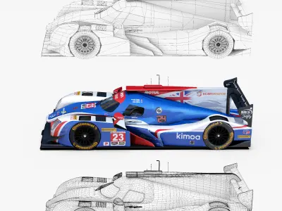Ligier JS P217 2018 Low-poly 3D model