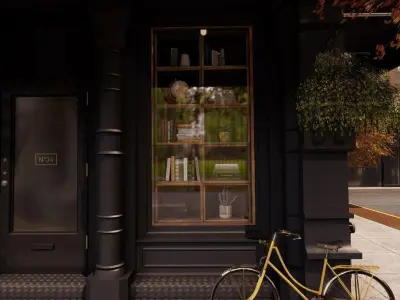 The book nook shop Low-poly 3D model