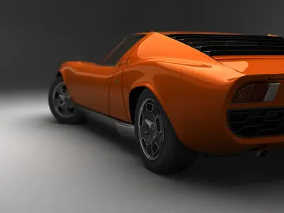 Italian Super Car with V12 Engine 3D model