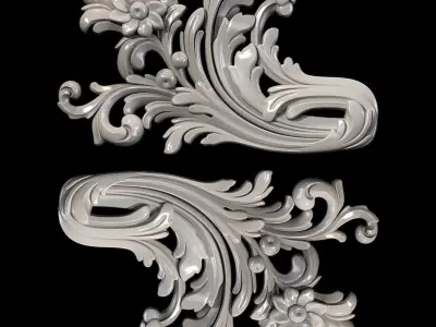 Classic carved 054 3D model