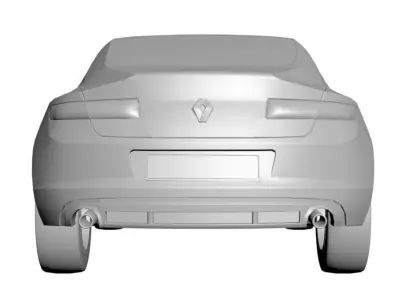 City silver car 3D model