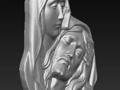 Jesus Christ and Maria Single 3D print model