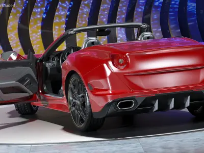 Generic Sport Car Rigged 3D model