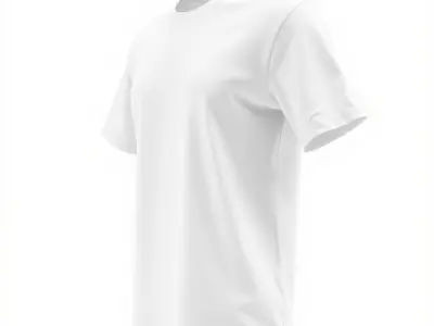 White TShirt D Model Pack for Animation and Games Low-poly 3D model