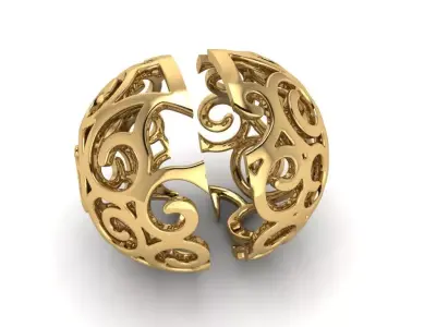 Ornament ball earring  450 3D print model