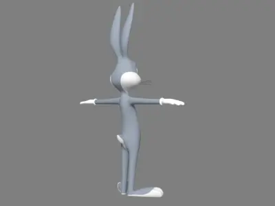 Bugs Bunny T-Pose For Animation 3D model