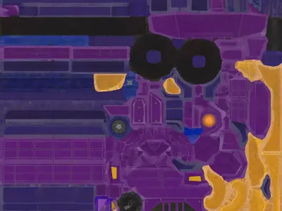 Pumpkin uaz 3 star Low-poly 3D model