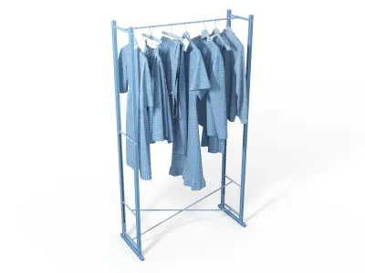 Clothes Set on a Hanger 3D model
