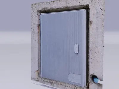 Electrical cabinet cover high-poly 3D model