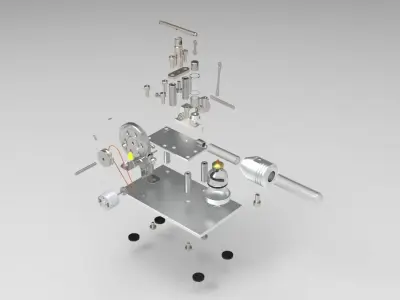 Stirling engine with complete parameters 3D model