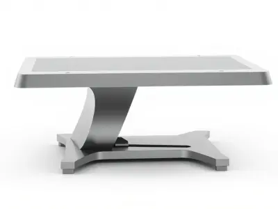 Modern Metal Table with Sleek Base model pack Low-poly 3D model