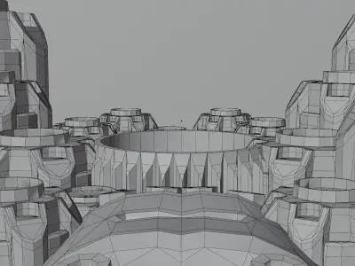 3D Lowpoly Mechanic Pit Low-poly 3D model