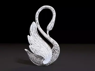 Decorative swan 3D print model