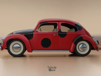 Volkswagen Beetle 3D Model Blender 3D model