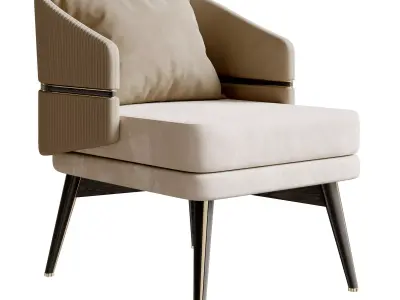 Chairsio Luxury Armchair beige 3D model