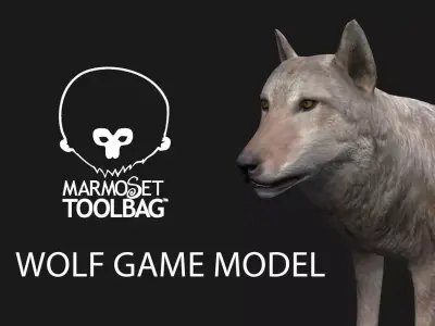 Wolf Game Model Low-poly 3D model