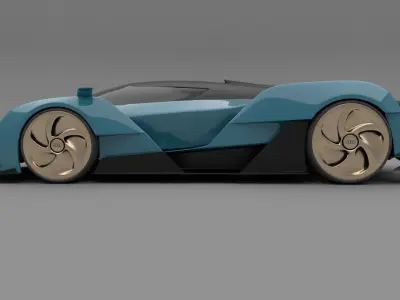 Audi luxury and space car 3D model