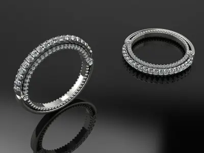 Jewelry Ring Gold 3D print model 48