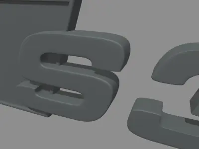 Logo Audi S3 3D print model