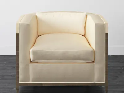 JACQUES ROUND BACK ARMCHAIR 3D model