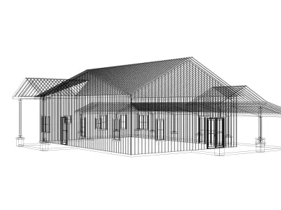 Barndominium House 97 -Archimple LLC 3D model