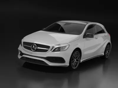 Mercedes A200 Low-poly 3D model