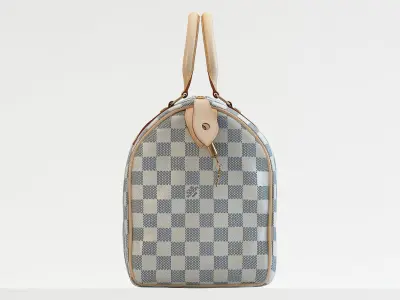 Speedy 25 Hand Bag Checker Blue Low-poly 3D model