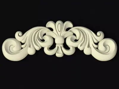 Central decor ornament for furniture 3D model 757