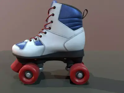 Roller Skate Low-poly 3D model