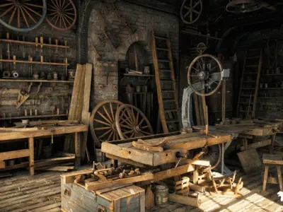 Carpenters Workshop Low-poly 3D model