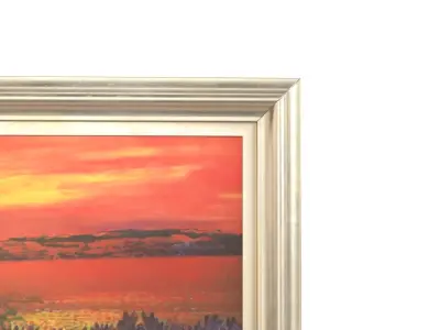 Andrea Razzaauti Painting of Irish Poppy Field Wall Art PBR 3D model