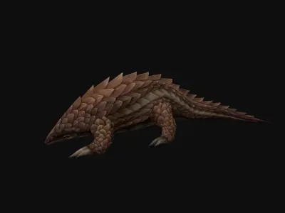 Pangolin Low-poly 3D model