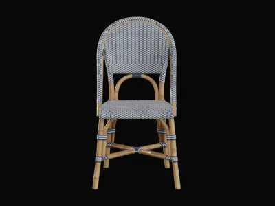 Riviera dining chair indoor navy Low-poly 3D model