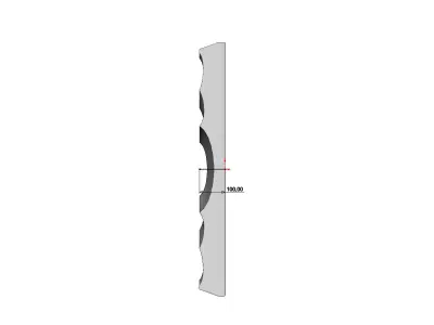 Abstract wave pattern relief 3d wall panel N04 3D print model