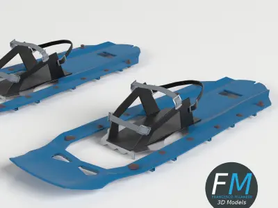 Modern snow shoes 3D model