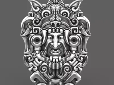 Mayans pendant 3d model for 3d printing 3D print model 3D print model
