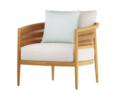 Nusa Teak Lounge Chair 3D model