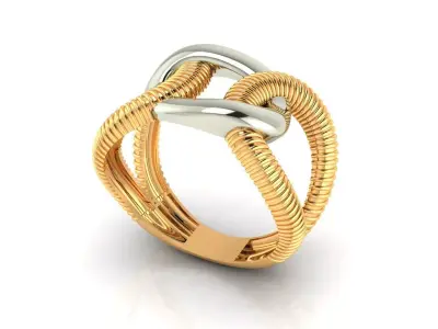  Twist Rope Knot Ring  3D print model