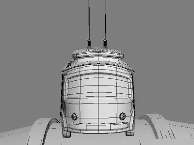 Trolleybus cartoon 3D model