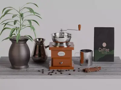 Decorative Coffee Set 3D model