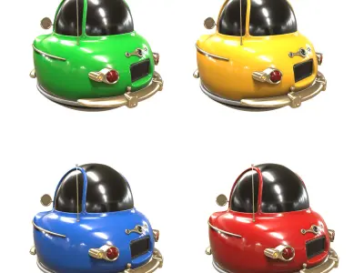 Stylized car 3d model Low-poly 3D model