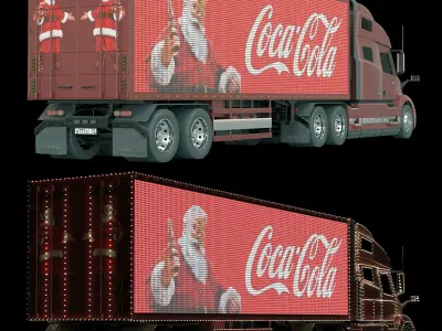 Volvo VNL Vinyl 760 Santa Tractor Truck 3D model