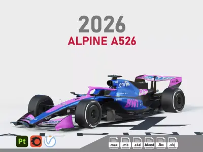 F1 Alpine A526 2026 3D model